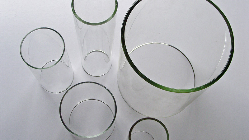 Glaszylinder Sonderanfertigung/Sondermaß 150 x 400 mm 